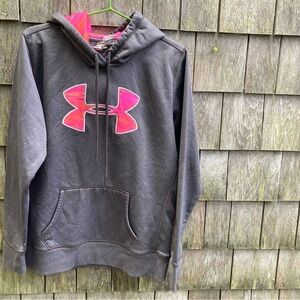 Under Armour Gray Hoodie with Pink Accents